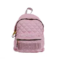 Mochila Moschino Matelassê Com Patch De Logo - imagem 1