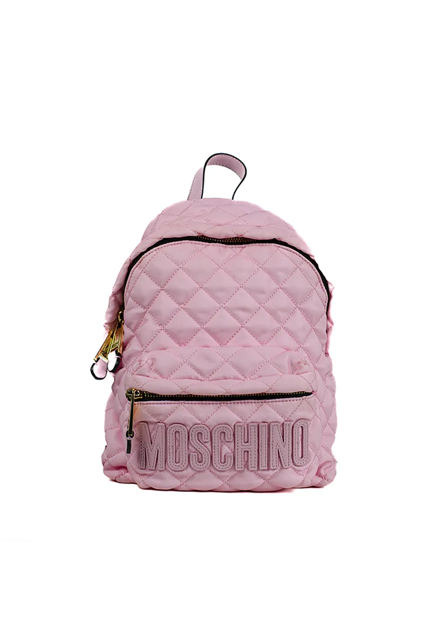 Mochila Moschino Matelassê Com Patch De Logo
