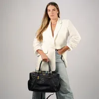 Prada Black Leather Tote Bag - imagem 4