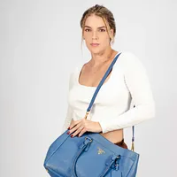 Prada Blue Vitello Daino Shopper - imagem 2