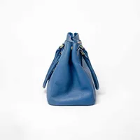 Prada Blue Vitello Daino Shopper - imagem 9