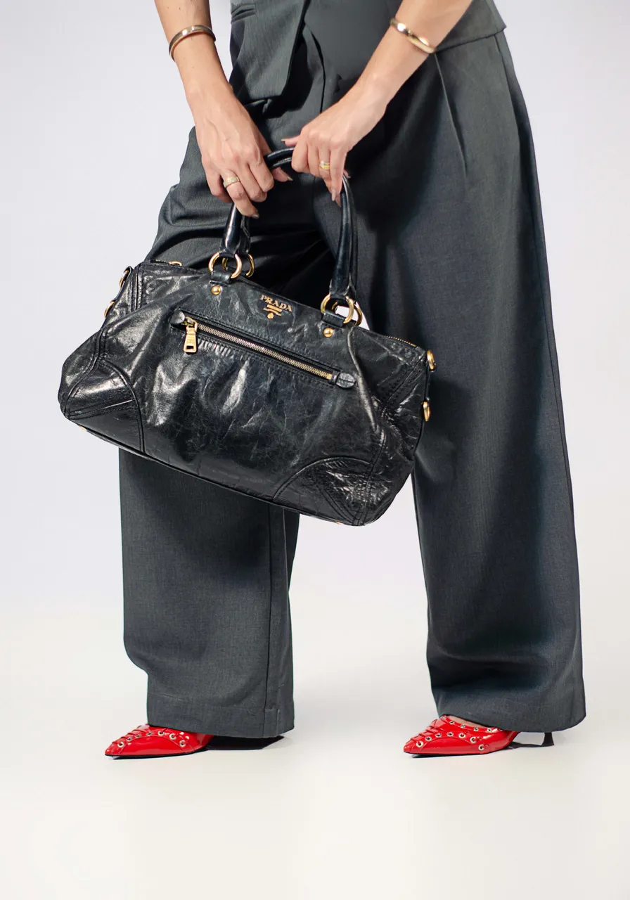 Prada Vitello Shine Front ZIP
