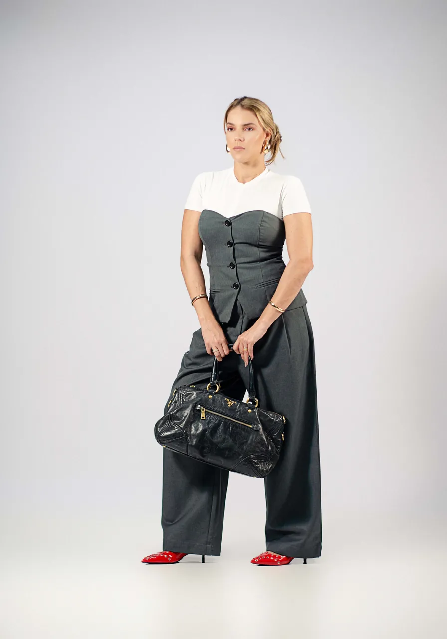 Prada Vitello Shine Front ZIP