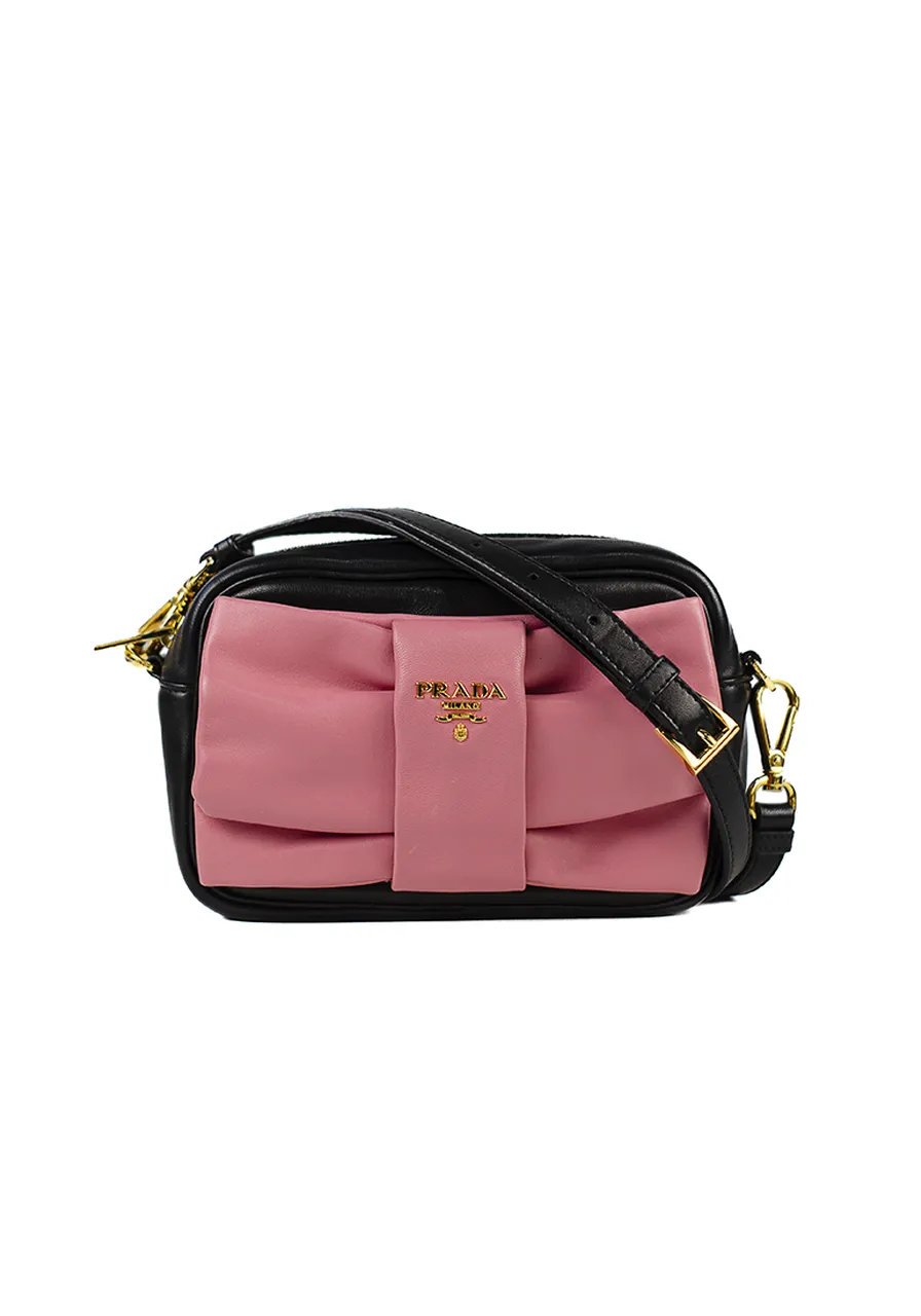 Prada Nappa Fiocco Bow Crossbody Clutch 