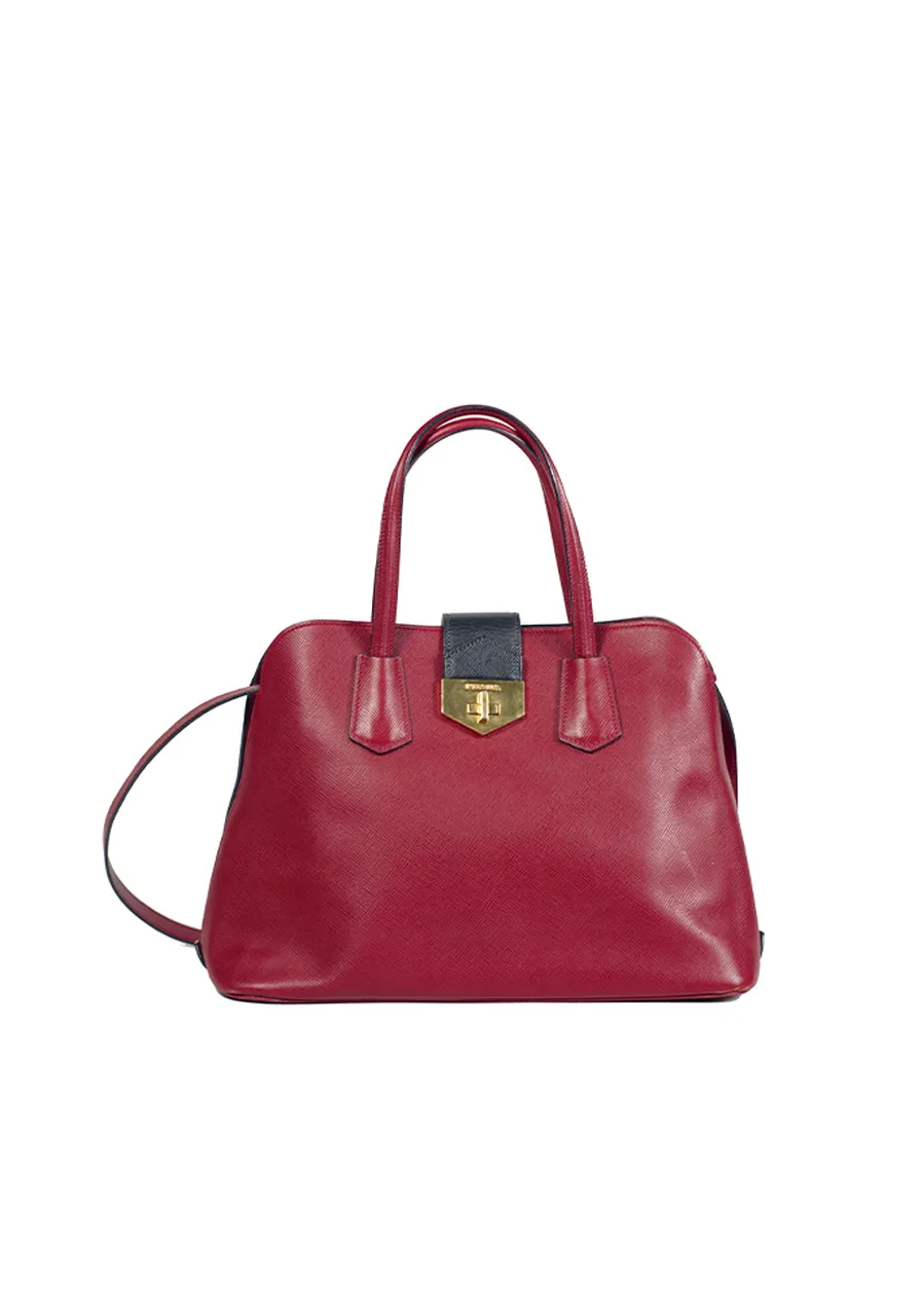 Prada Double Handle Saffiano Cuir