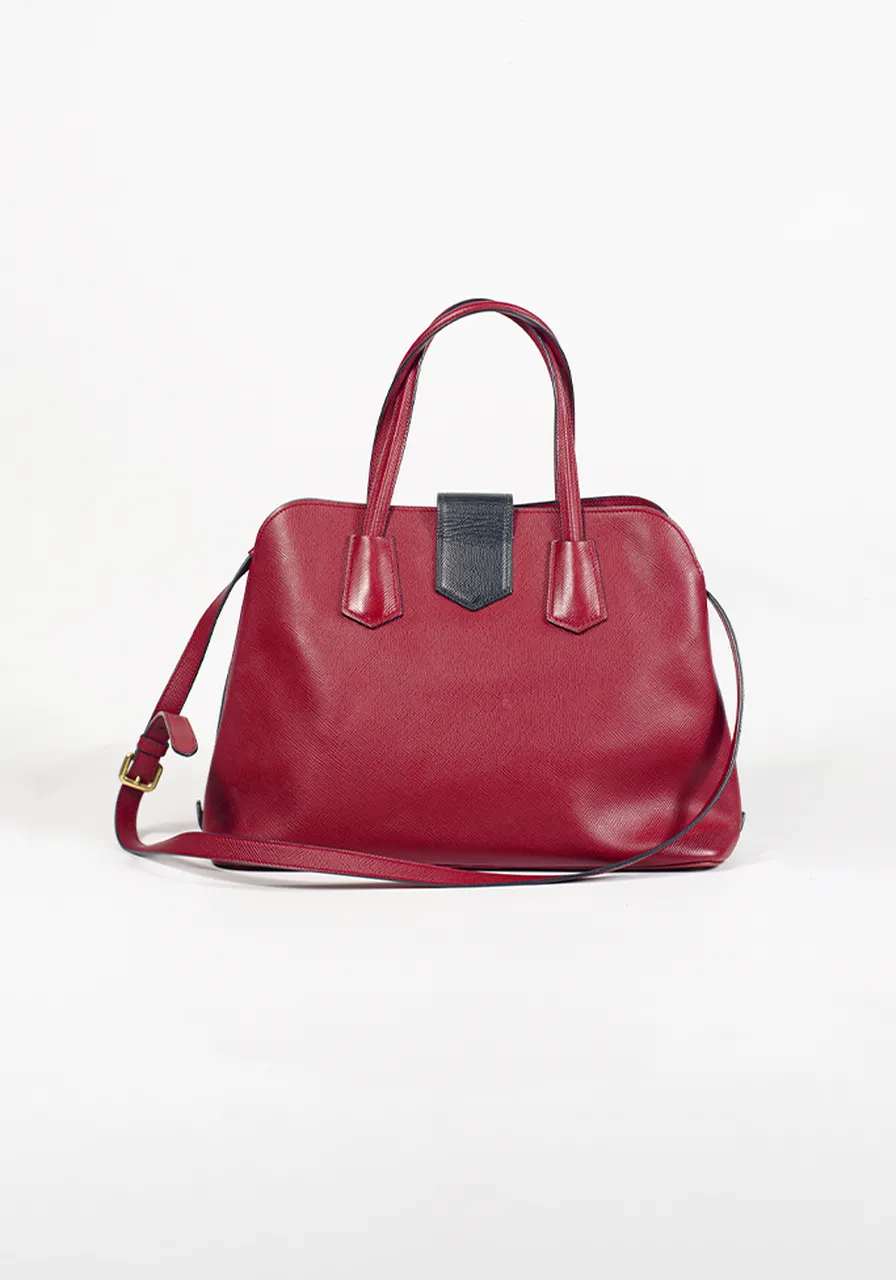 Prada Double Handle Saffiano Cuir