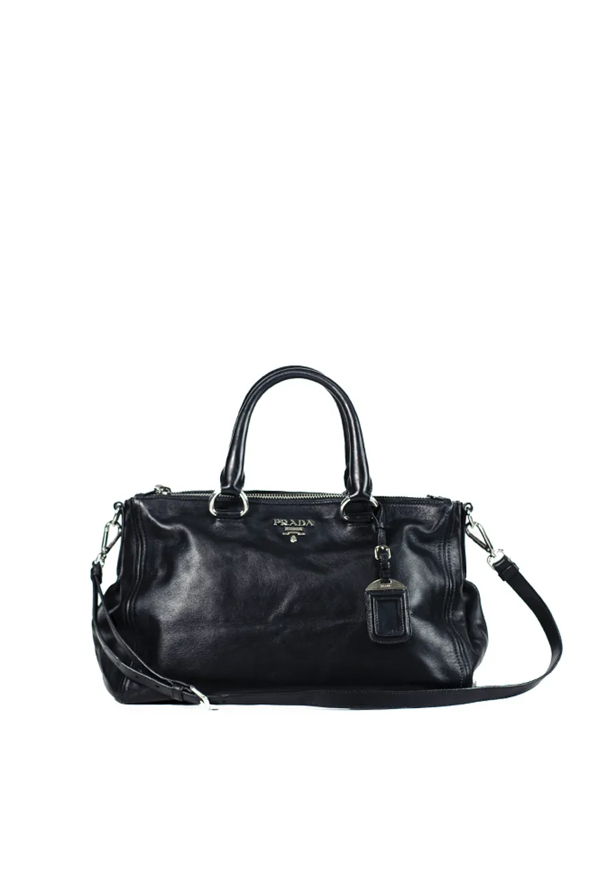 Prada Double Zip Calf Bag 