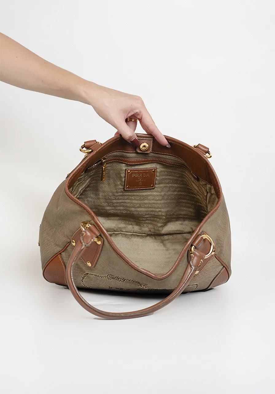 Prada Jacquard Logo Bag 