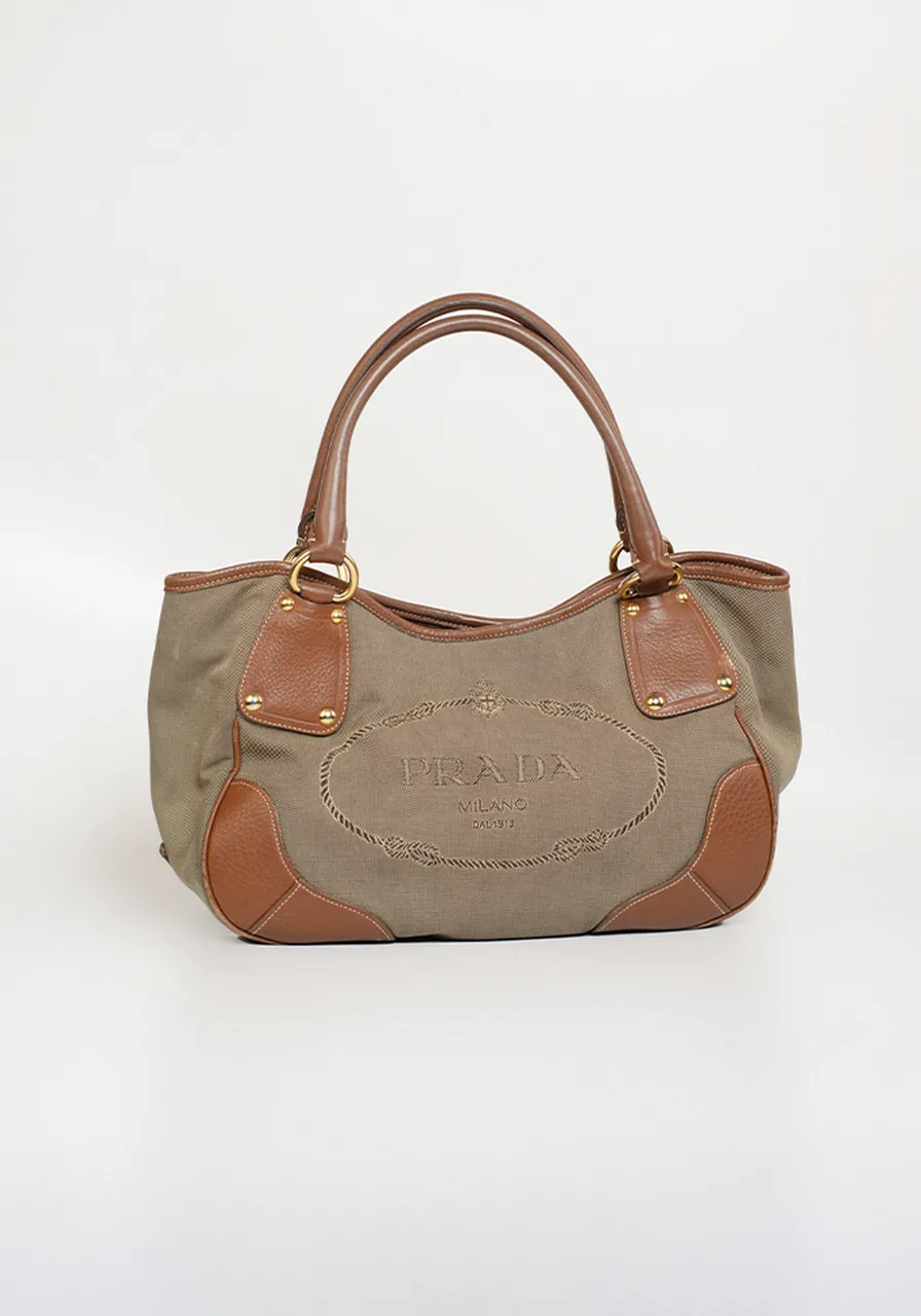 Prada Jacquard Logo Bag 