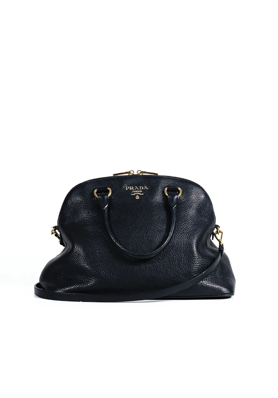 Prada Promenade Leather Handbag 