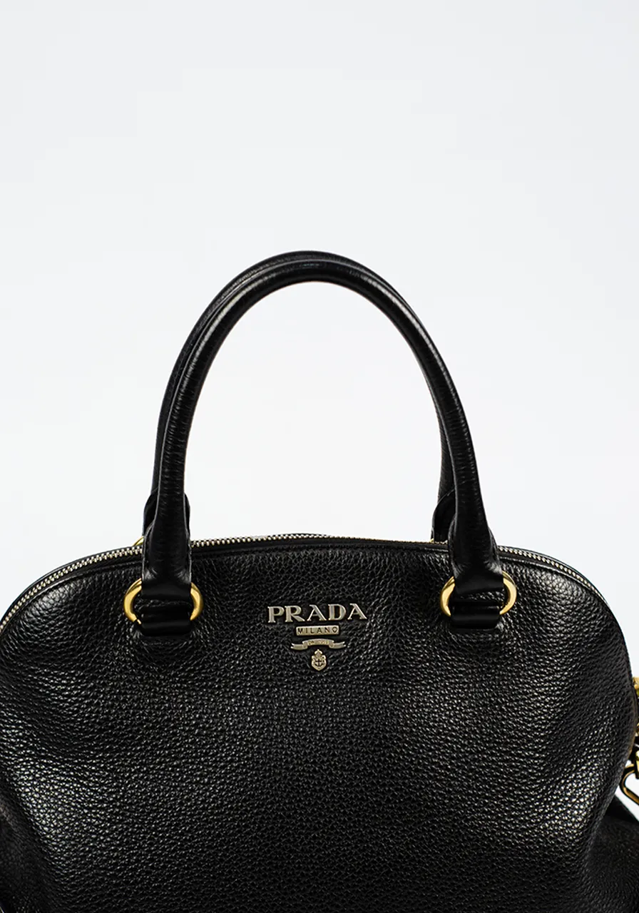 Prada Promenade Leather Handbag 