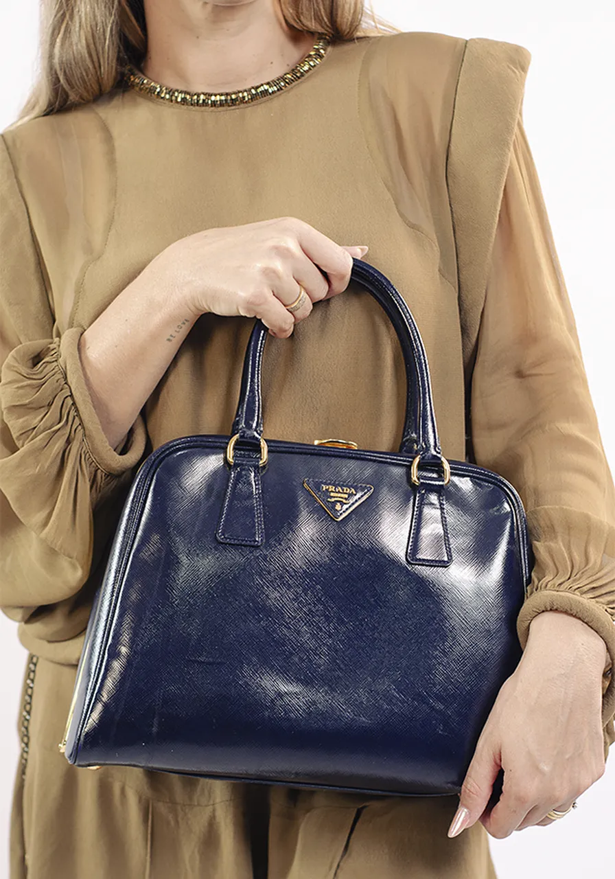 Prada Pyramid Saffiano Verniz 