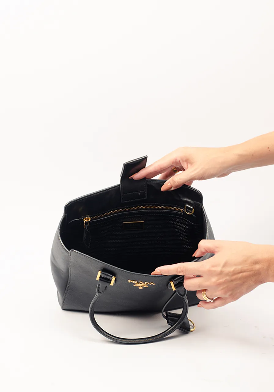 Prada Saffiano Calf Open Tote 