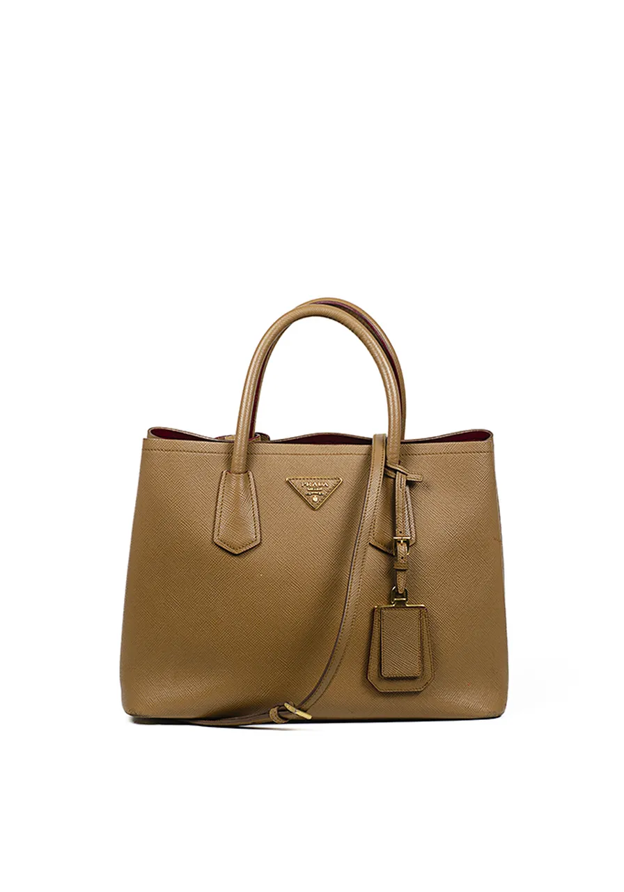 Prada Saffiano Cuir Double Tote