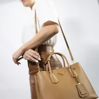 Prada Saffiano Cuir Double Tote - imagem 2
