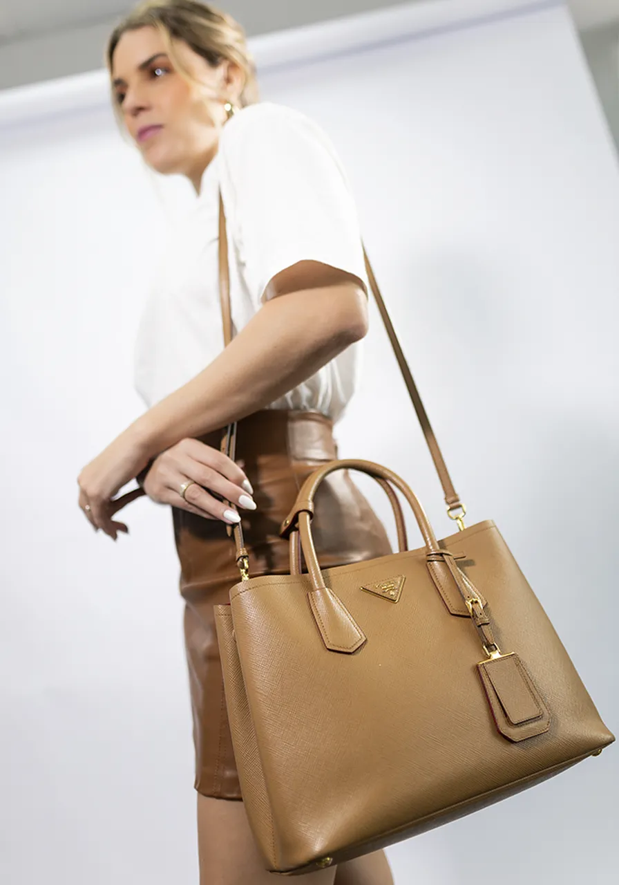 Prada Saffiano Cuir Double Tote