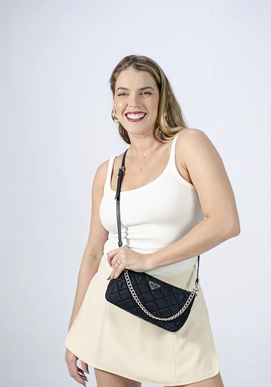 Prada Tessuto Impunto Shoulder Bag 