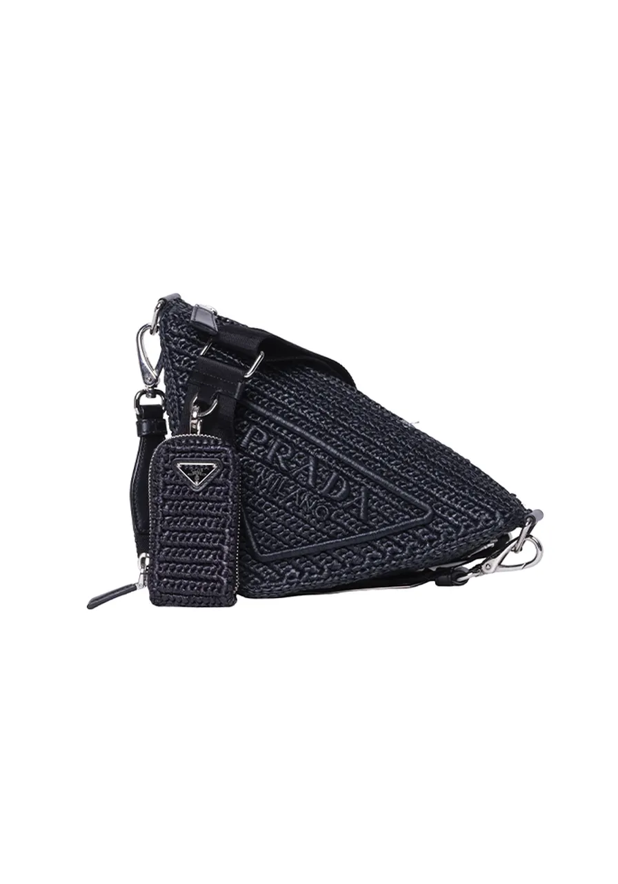 Prada Triangle Raffia 