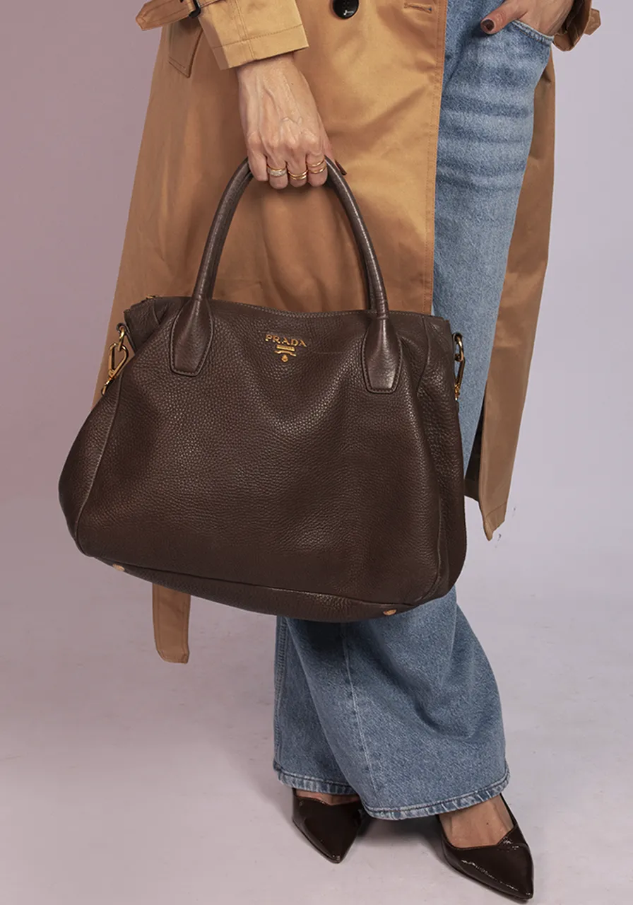 Prada Vitello Daino Tote 