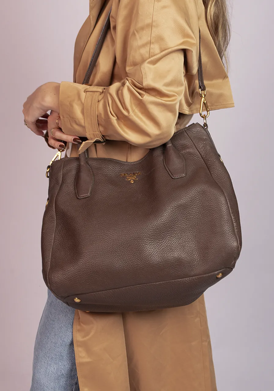 Prada Vitello Daino Tote 