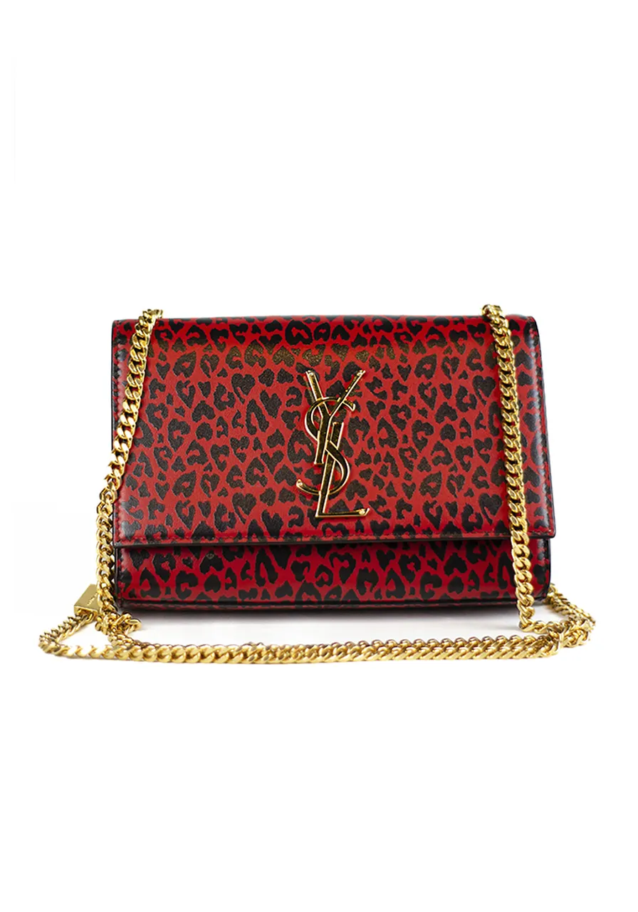 Saint Laurent Small Kate Leopard