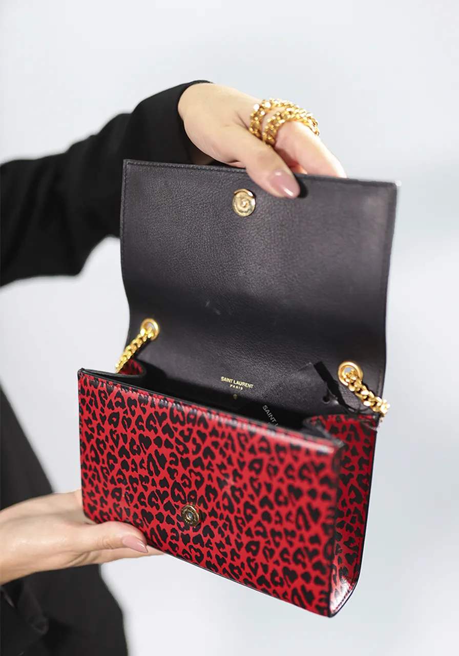 Saint Laurent Small Kate Leopard