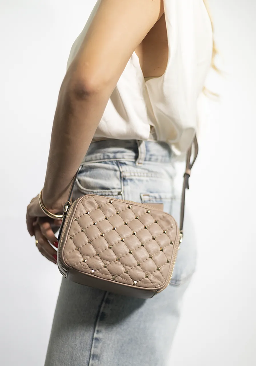 Valentino Rockstud Spikes Couro Nappa
