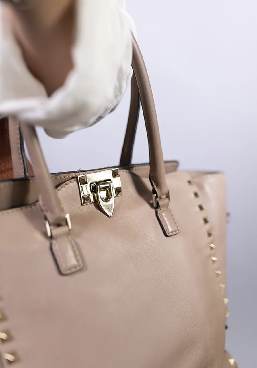 Valentino Small Rockstud Tote 