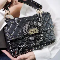 Valentino Spike Medium Snake - imagem 4
