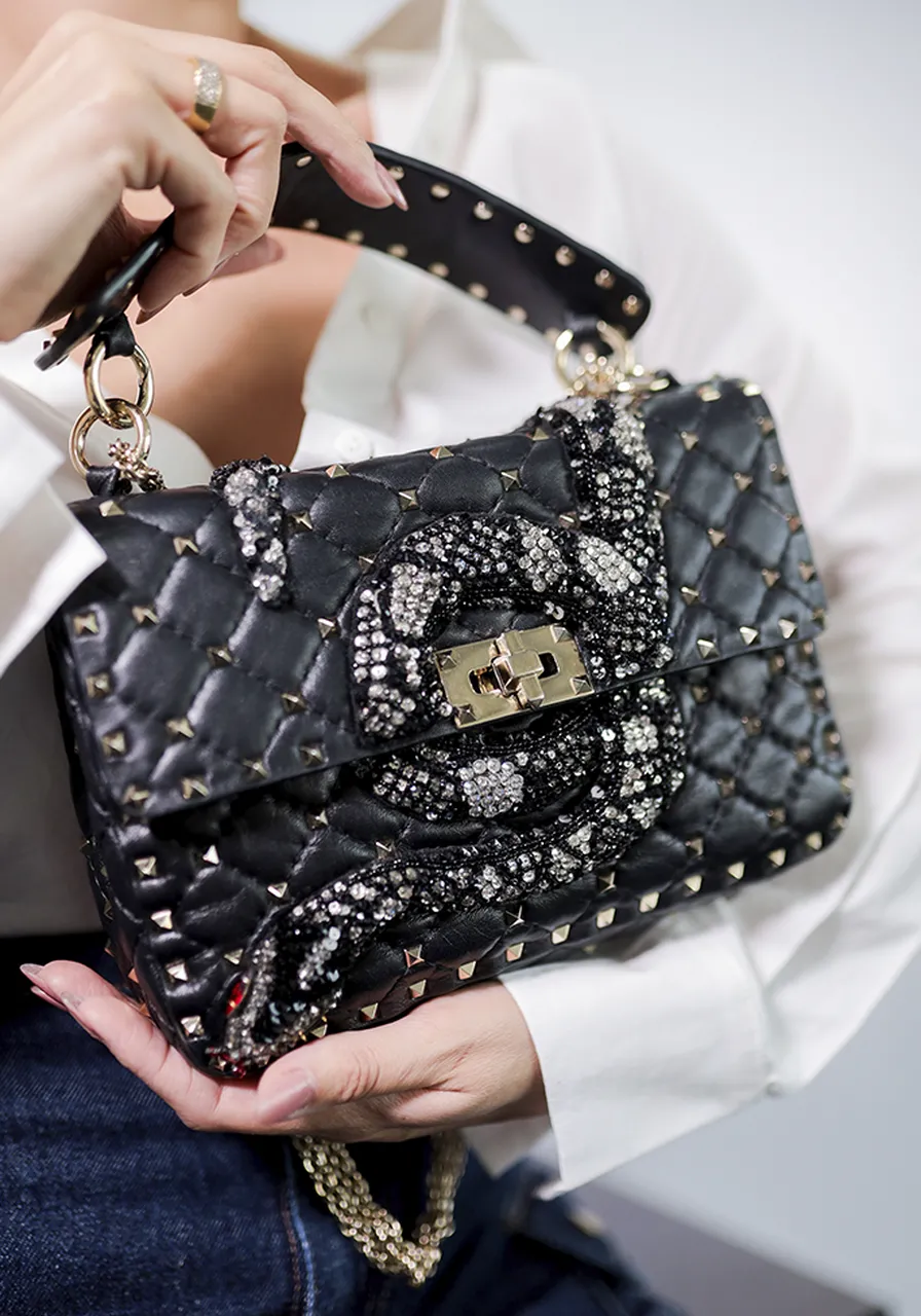 Valentino Spike Medium Snake