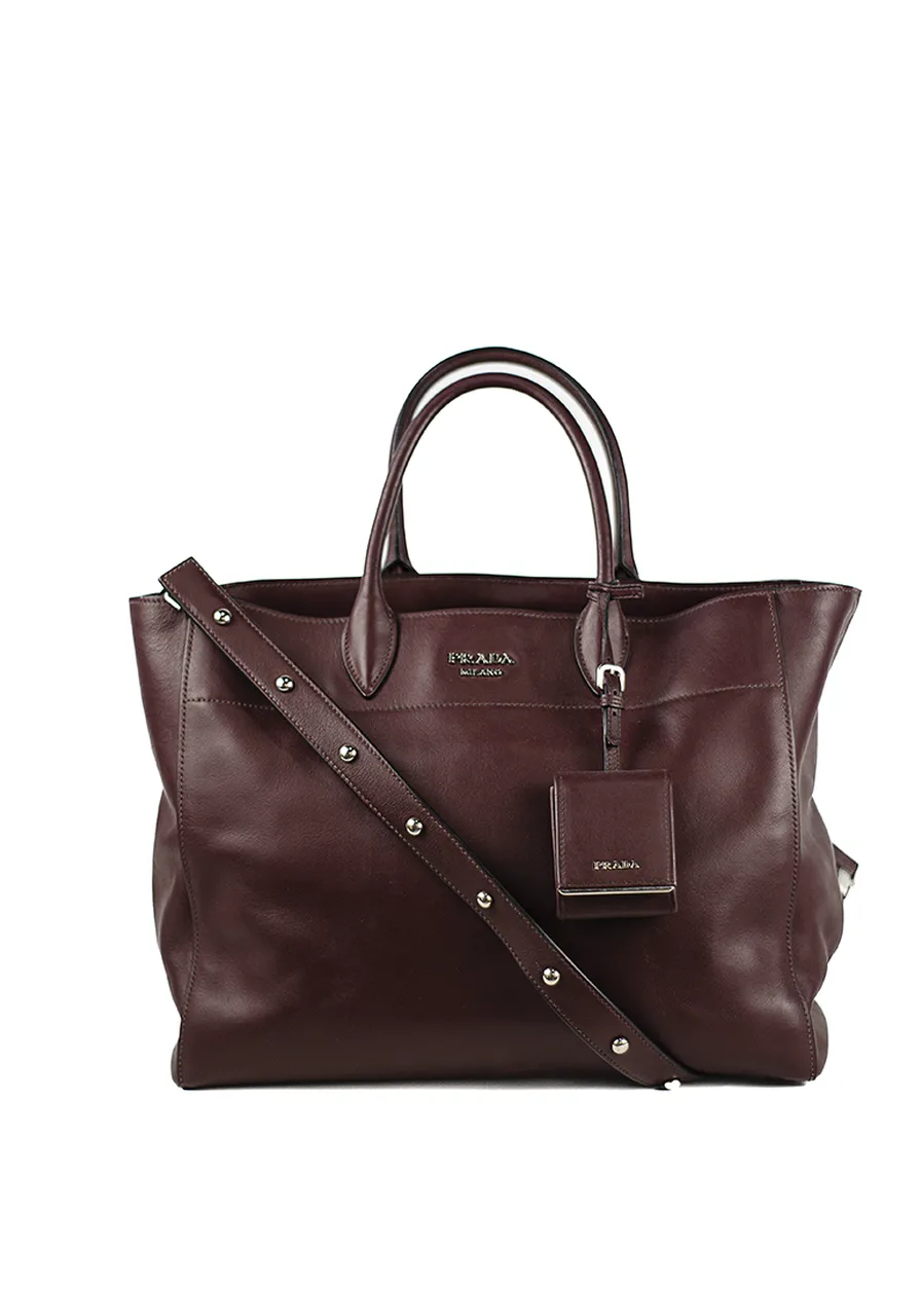 Prada Vittelo Lux Tote Vinho
