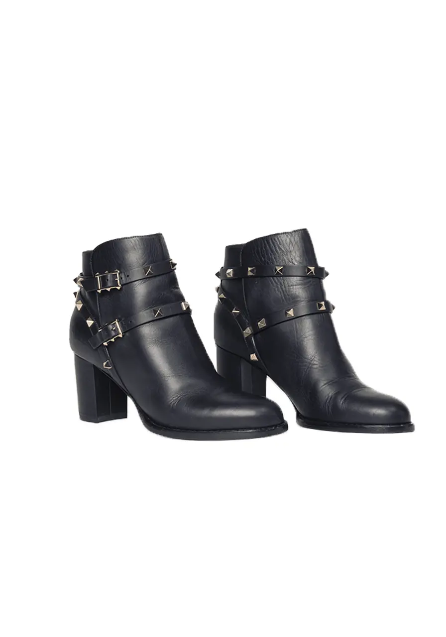 Bota Valentino Garavani Double Buckle 