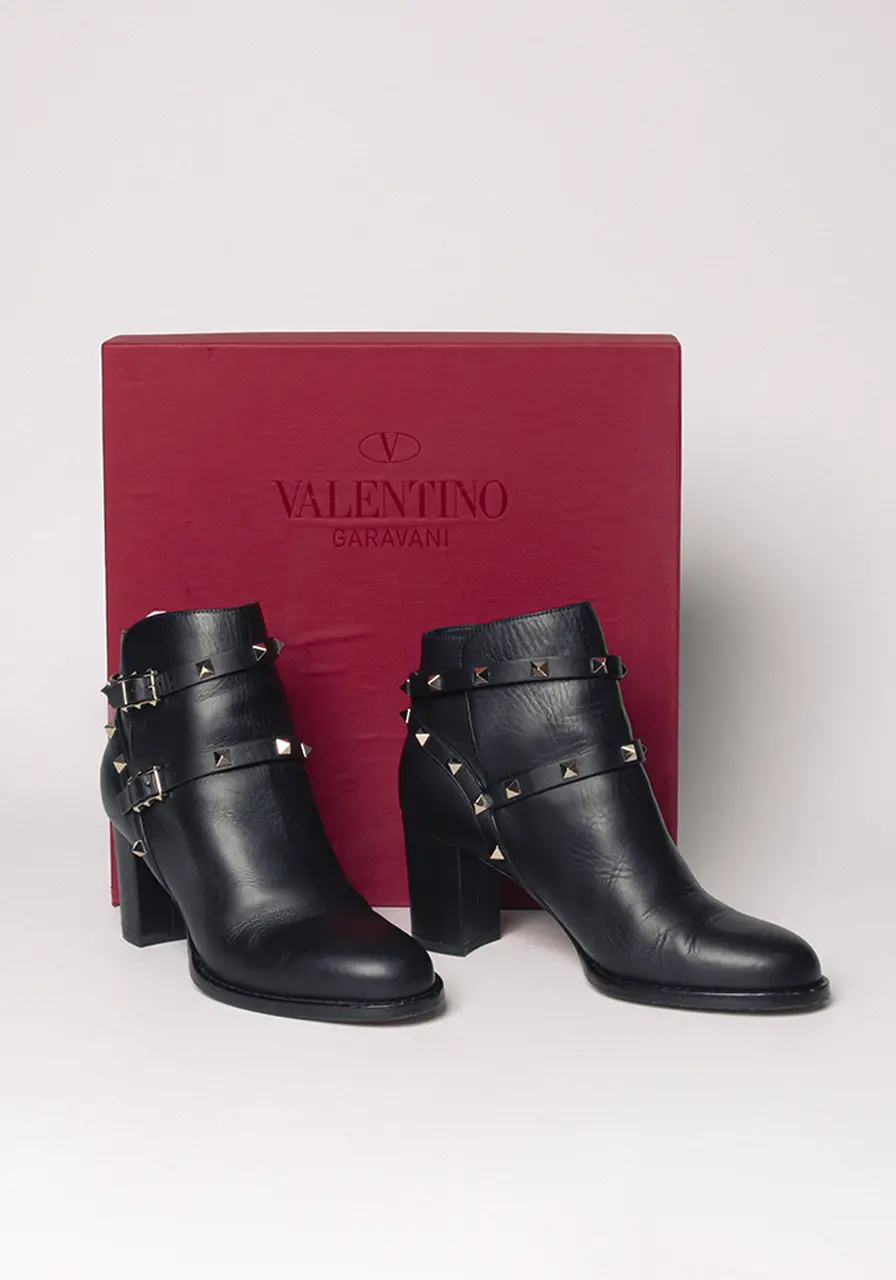 Bota Valentino Garavani Double Buckle 
