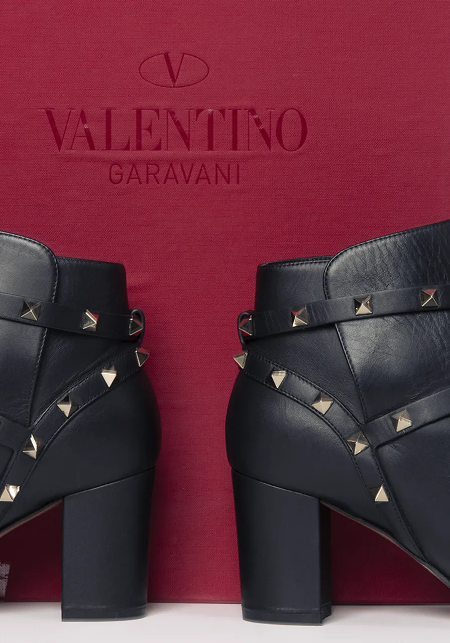 Bota Valentino Garavani Double Buckle 