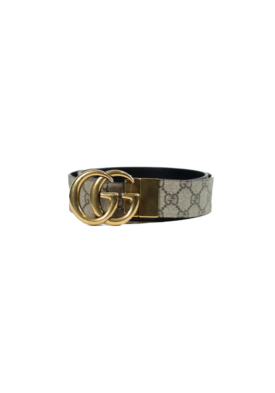 Cinto Gucci Monograma Reversível 