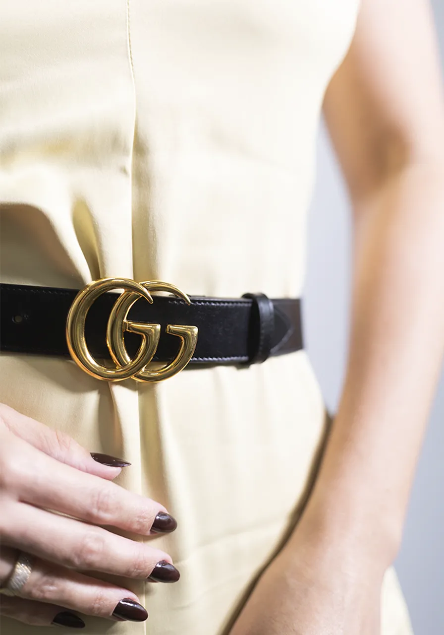 Cinto Gucci Double G Logo 