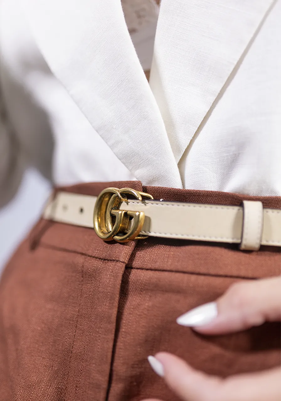 Cinto Gucci Double G Logo Belt 70