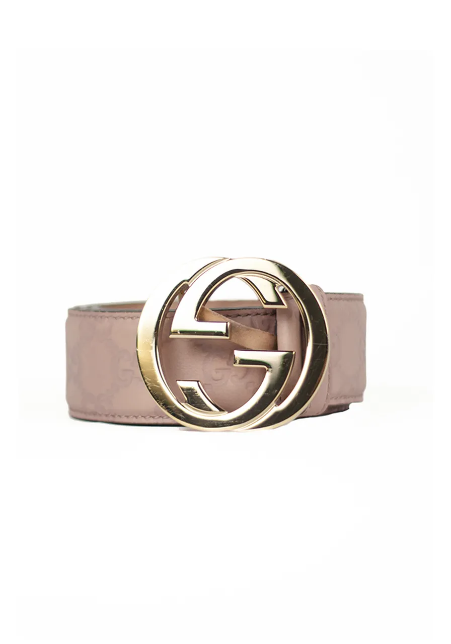 Cinto Gucci Guccisssima Interlocking G Logo Belt 90