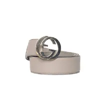 Cinto Gucci Interlocking Cinza  - imagem 1