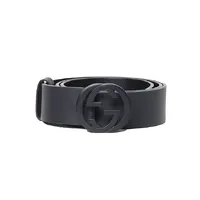 Cinto Gucci Interlocking Preto  - imagem 1