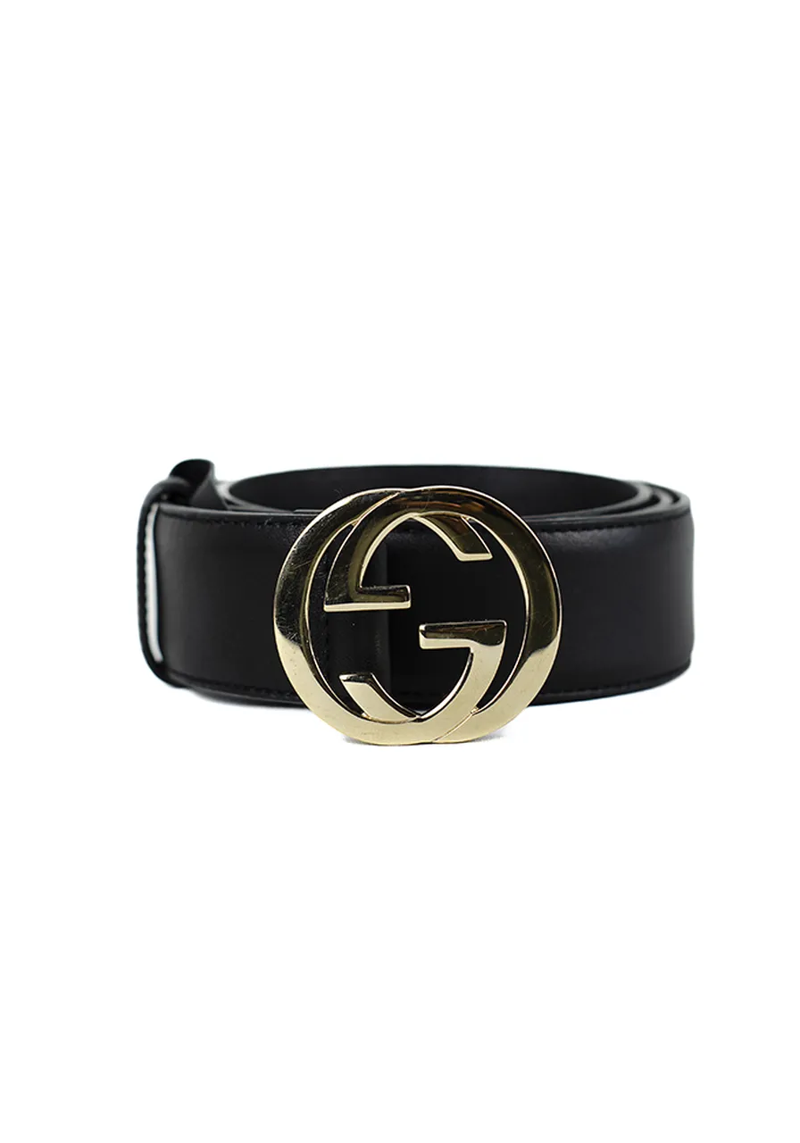 Cinto Gucci Interlocking G Logo Belt