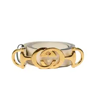 Cinto Gucci Hoserbit  Interlocking White  - imagem 1