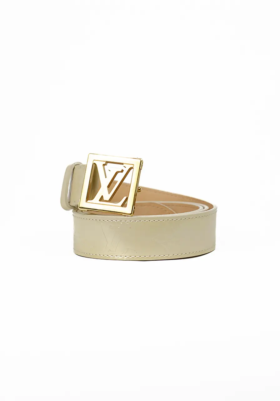 Cinto Louis Vuitton Vernis Frame Belt