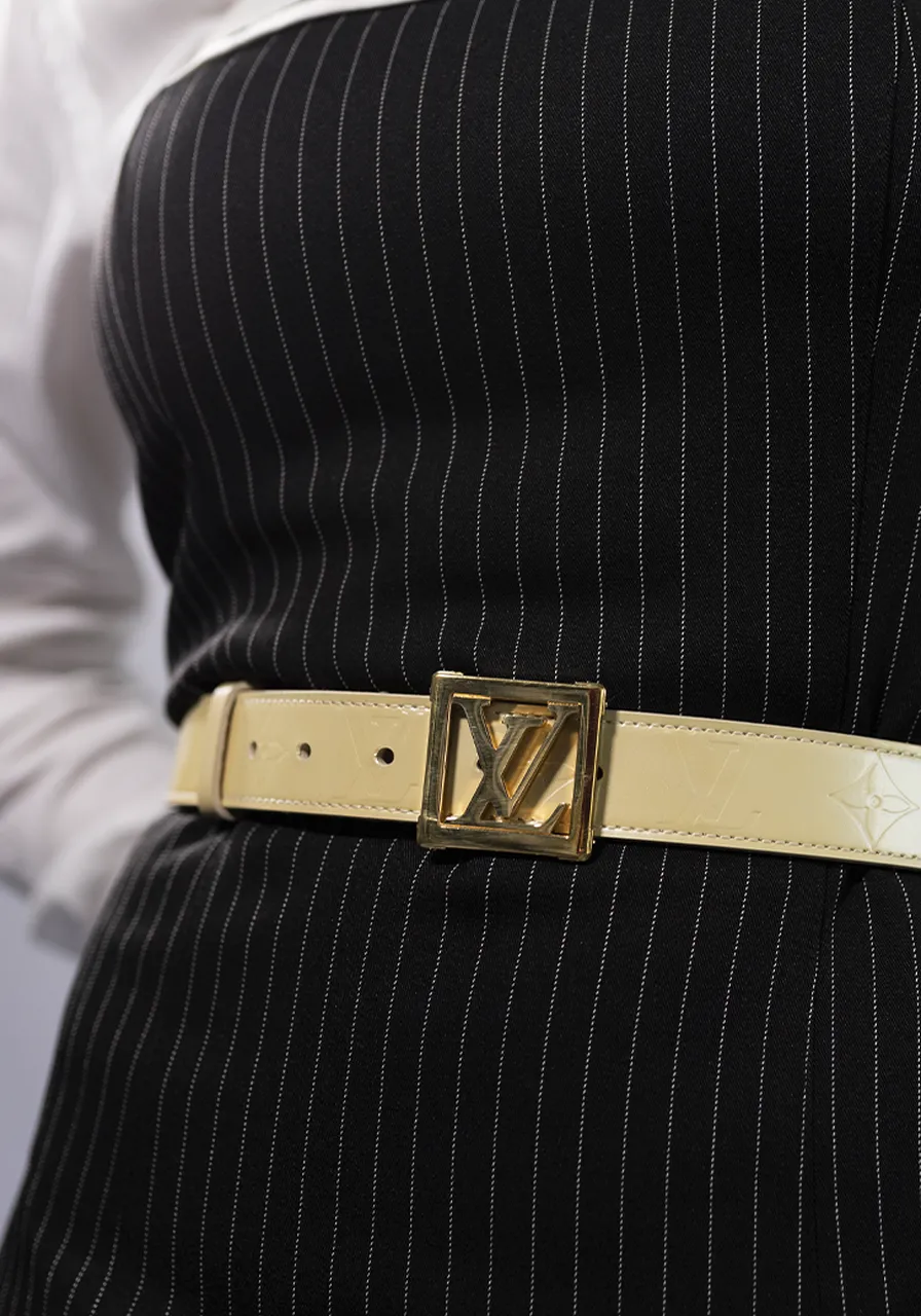 Cinto Louis Vuitton Vernis Frame Belt