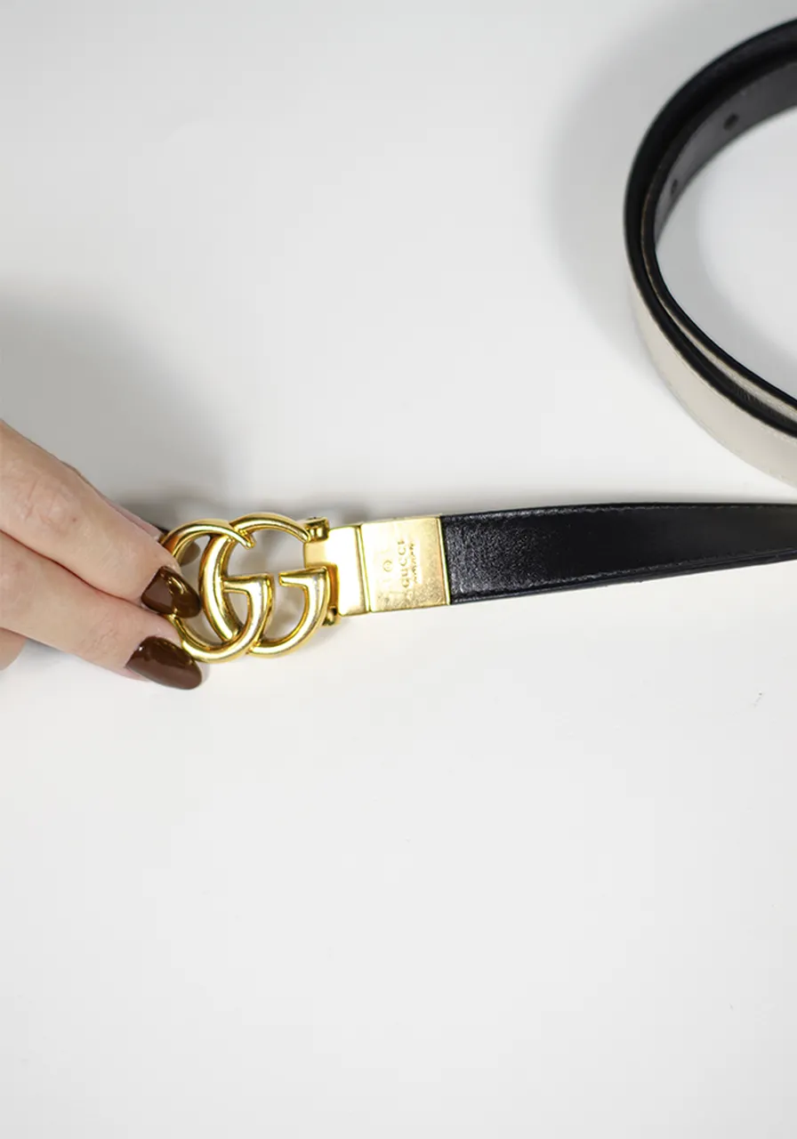 Cinto Gucci Slim Reversível 