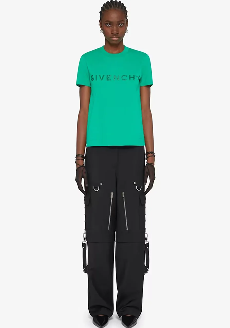 T-shirt Givenchy Rhinestone Logo