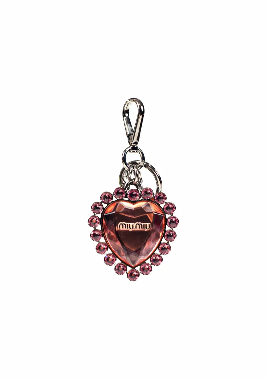 Miu Miu Heart Keychain Chaveiro