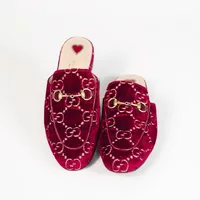 Gucci Princetown GG Velvet Slipper  - imagem 2