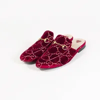 Gucci Princetown GG Velvet Slipper  - imagem 4