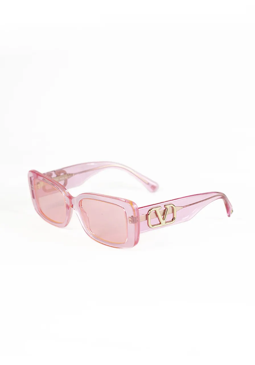 Óculos de Sol Valentino Pink Transparent VLogo